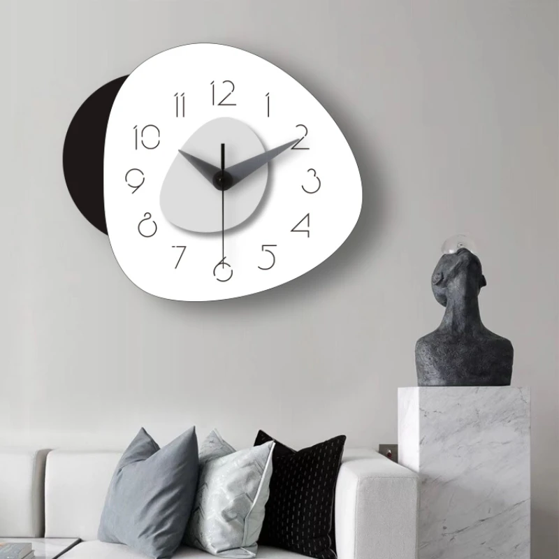 Kreatívne stlmiť nástenné hodiny obývacia izba moderný minimalistický dizajn zmysel stene hodinky Nordic módne veľké nástenné hodiny