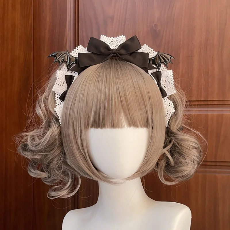 Originálne Handmade Lolita Tmavé Headdress Slúžka Hlavový Most Gotický Harajuku Cos Vlasy Príslušenstvo Halloween Oblečenie Príslušenstvo