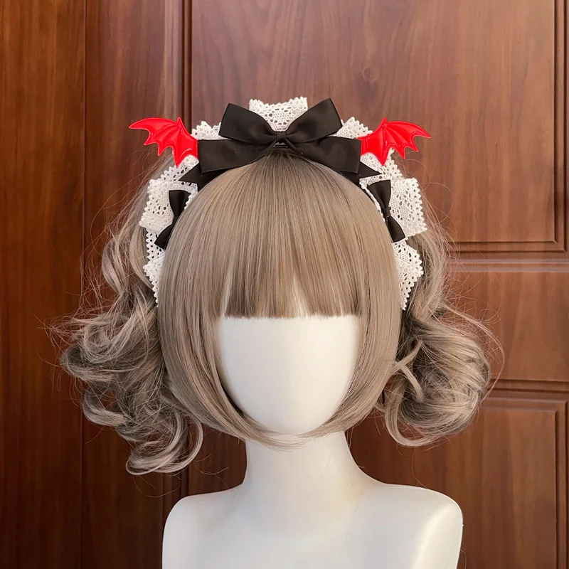 Originálne Handmade Lolita Tmavé Headdress Slúžka Hlavový Most Gotický Harajuku Cos Vlasy Príslušenstvo Halloween Oblečenie Príslušenstvo