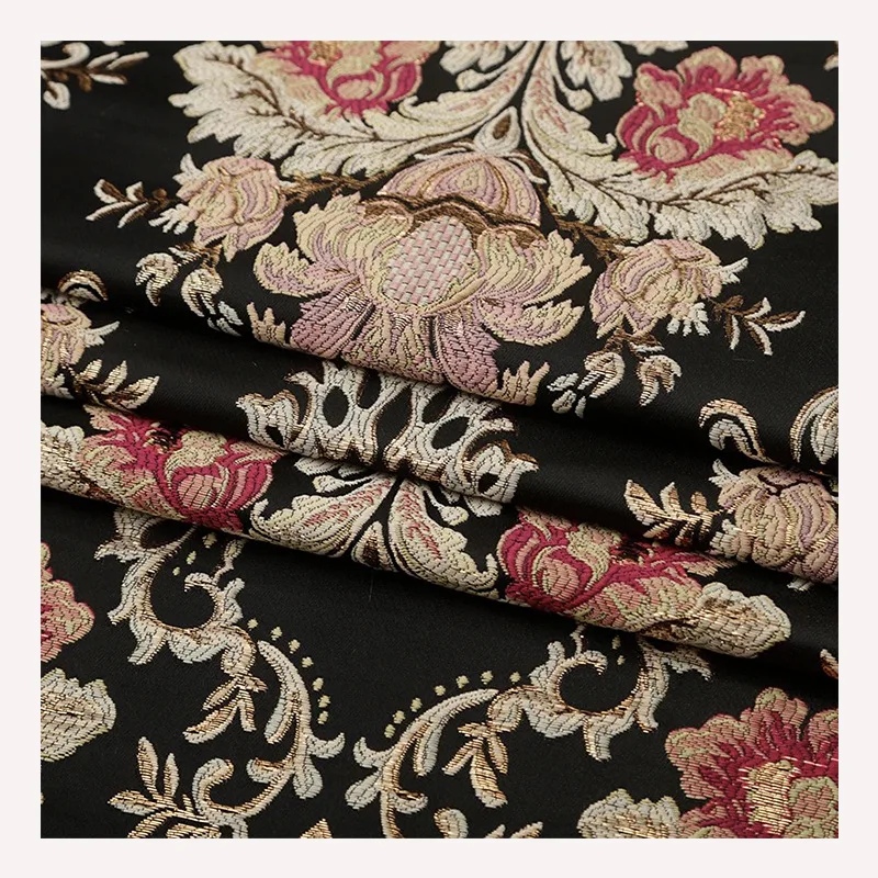 Plastický Žakárové Tkaniny Brocade Pink Rose Dizajn Šijací Materiál Gauč Cheongsam Šaty, Odev, Textílie 145 Predáva Meter