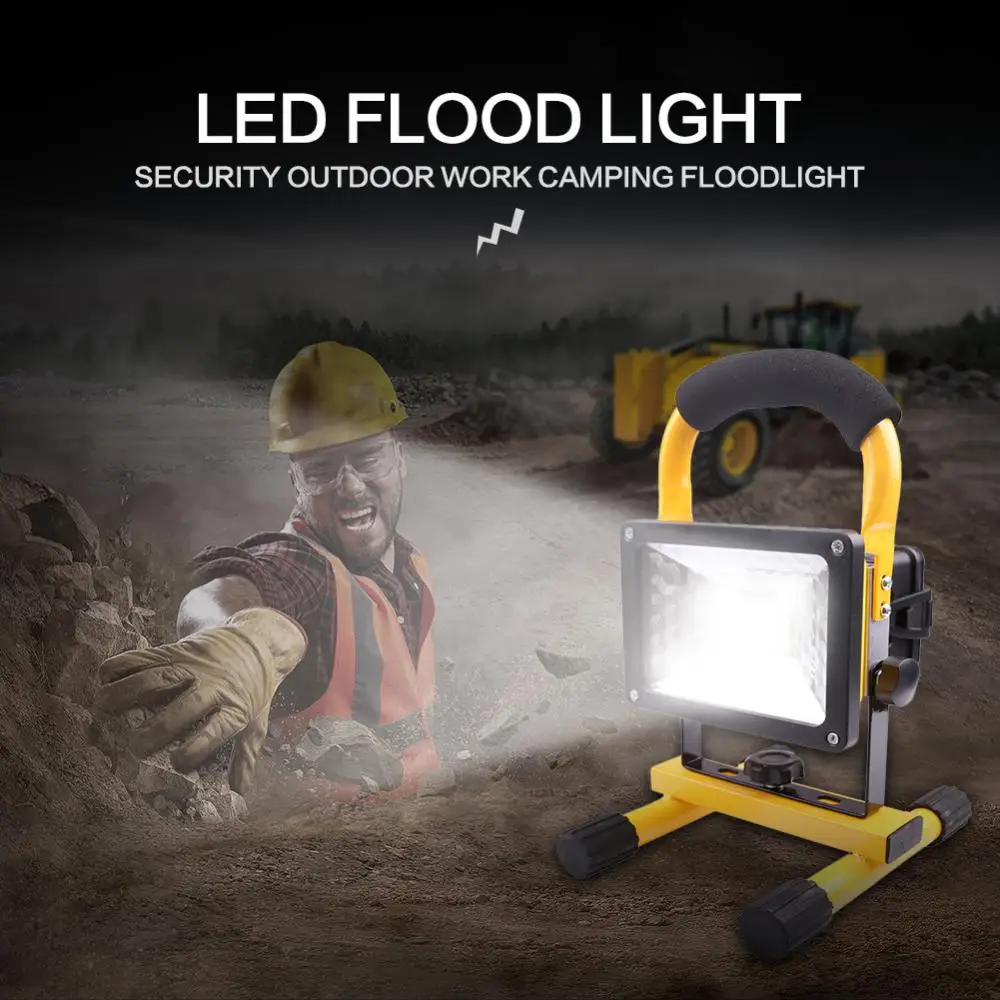 Prenosné Dobíjacie Floodlight 30W 24 led Flood light Nepremokavé Vonkajšie nabíjateľná svetlá +nabíjačka+3x18650 batérie