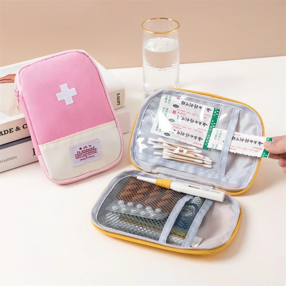 Prenosné Lekárska Taška Drog Úložný Vak Outdoor Malá Lekárska Taška Na Cestovanie Skladovanie Prvá Pomoc Kit Macaron Farba Kempingové Vybavenie