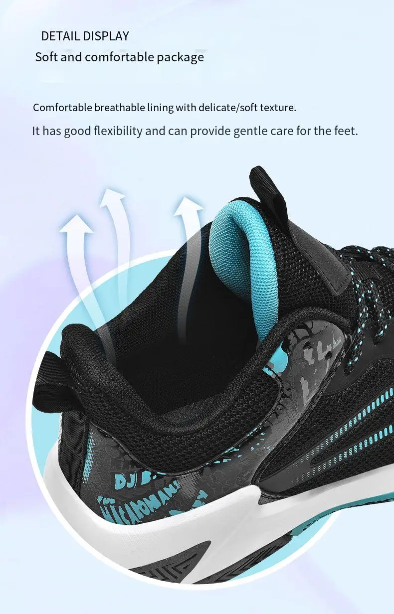 Pánske basketbalové topánky odpruženie priedušná chlapci protišmyková obuv opotrebovaniu doprava zdarma plus veľkosti 38-48