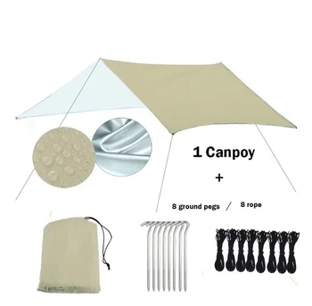 Nepremokavou Plachtou Stan Tieni Ultralight Záhradný Prístrešok, Slnečník Outdoor Camping Hammock Beach Sun Útulku