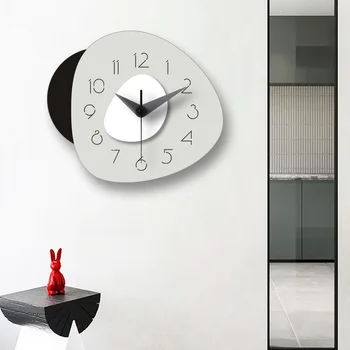 Kreatívne stlmiť nástenné hodiny obývacia izba moderný minimalistický dizajn zmysel stene hodinky Nordic módne veľké nástenné hodiny